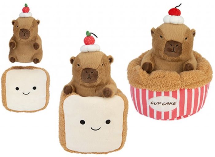 (Mis 3) CAPIBARA Foodie Peluche 25cm 2ass…x24